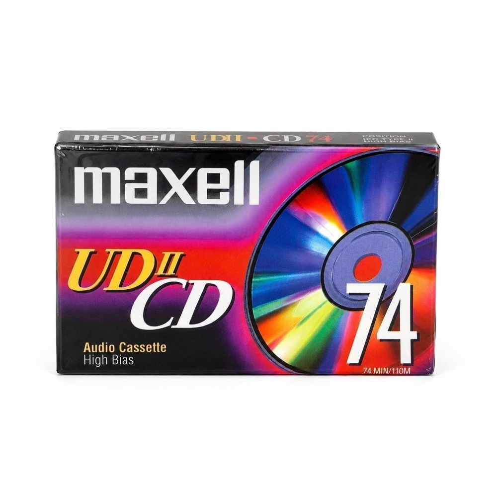 Maxell UDII-CD 74 Blank Cassette Tape NEW SEALED Type II High Bias 74 Min VTG